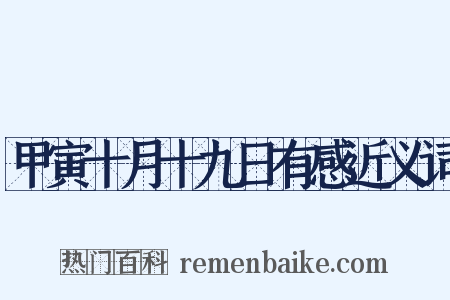 甲寅十月十九日有感近义词是什么意思的图片